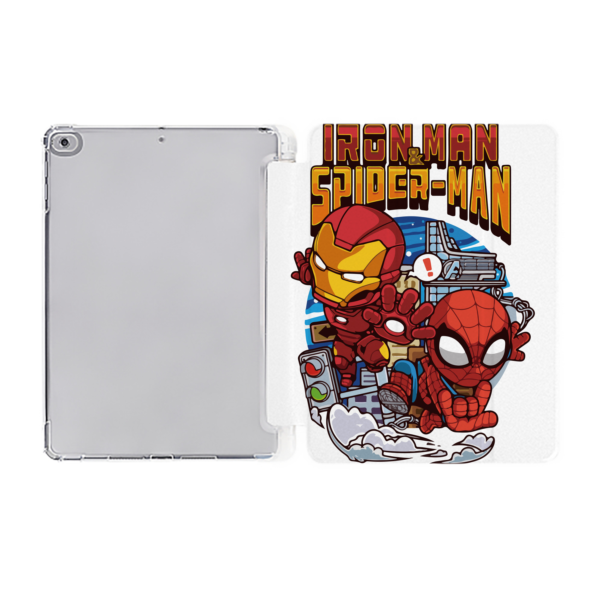 （画像用） アベンジャーズ The Avengers IPad ケース ペン収納付き 三つ折りスタンド PUレザー×シリコン 対応機種9.5/10.5/10.9インチ